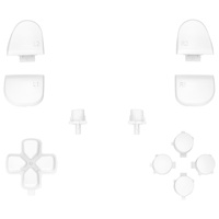Boutons personnalisés complets blancs DIY pour manette PS5 BDM-030/040/050 : D-pad, gâchettes R1 L1 R2 L2, boutons Share, Options et Face Buttons