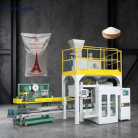 Machine d'emballage de sacs ouverts pour sacs en papier et sacs tissés en PP, machine d'emballage de poudre de lait à commande PLC, vis sans fin servo 25 kg pour poudre de lait