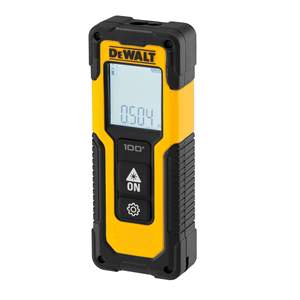 Télémètre laser portatif DeWalt, outil de mesure numérique de 100 pieds pour la construction et les projets de bricolage - Product Image 1
