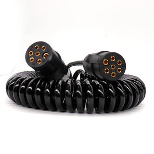 Conector de remolque Cable de 7 pines Espiral con cable de resorte Cable de bobina Semirremolque de camión pesado eléctrico - Product Image 2