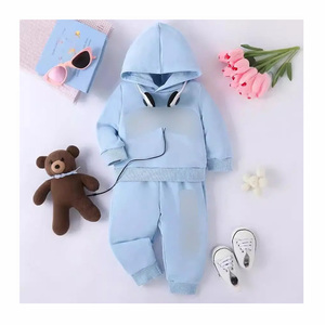 Nuova moda abbigliamento per bambini <span class=keywords><strong>con</strong></span> lettera stampata pantaloni della tuta da strada e felpa <span class=keywords><strong>con</strong></span> cappuccio Unisex abbigliamento per bambini - Product Image 1