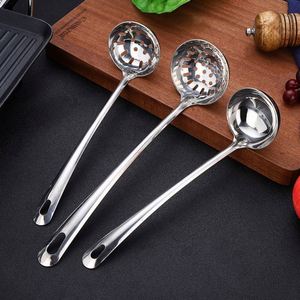 Factory Stainless Steel Kitchenware Skimmer Slotted Spoon Kitchen Utensils Restaurant Cooking Tool Soup Spoon Ladle for Serving - Product Image 2