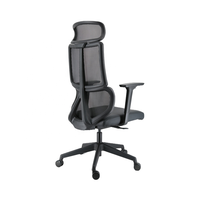 Chaise de bureau ergonomique moderne à dossier haut en maille, pivotante, réglable, avec appui-tête, structure en plastique DEYI 2507