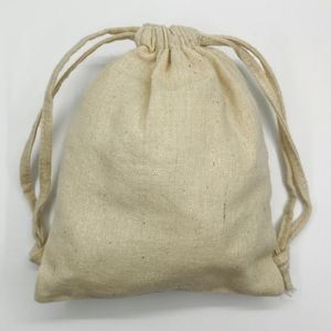 Muslin <b>Drawstring</b> <b>Pouch</b> Bag in Stock Jewelry Package Cheap Price Cotton Biodegradable Screen Printing Promotion Accept Allright - Product Image 3