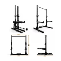 DW Sports OEM ODM Personnalisation Barre de traction pliable en acier, Rack à squats, Supports en J, Barre d'haltères réglable pour salle de sport à domicile (Couleur personnalisable, Garantie 2 ans)