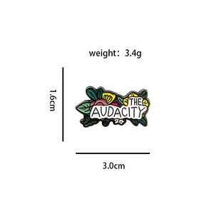 Music The Audacity Souvenir Broche en métal Personnalisé Fashion Flower Decoration Enamel Lapel Pin - Product Image 6