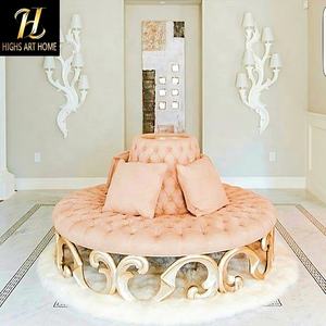 Lusso europeo Villa Hall Chairpull Design in velluto tessuto speciale a forma di Base divano per zona <span class=keywords><strong>Lounge</strong></span> dell'hotel - Product Image 6