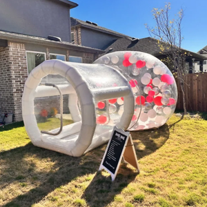 Sang trọng trong suốt mái vòm bong bóng lều Inflatable ngoài trời cắm trại nhà tùy chỉnh rõ ràng PVC glamping lều cho khu nghỉ mát hiển thị - Product Image 6