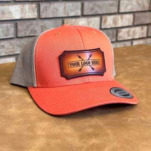 Embroidery Animal Hunting Leather Patch Custom Logo 6 Panel Mesh Snapback Gorras Richardson 112 Trucker Hats <b>Caps</b> - Product Image 1