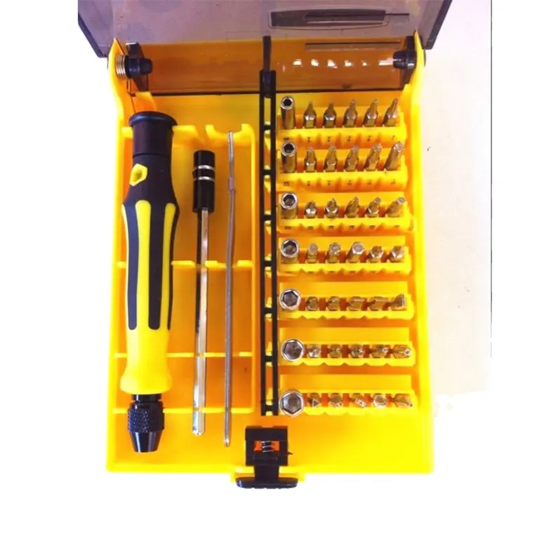 बिजली के उपकरण किट 37 पीसी रंगीन बिट सेट: S2 स्टील/DB0386CR
