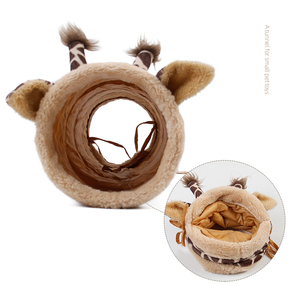 Fabrieksdirecte Schattige Giraffe Vorm Fluweel Eenrichtingsweg Konijn Luxe Huis Konijntje Hamster <span class=keywords><strong>Tunnel</strong></span> Speelgoed Dierenpatroon - Product Image 6