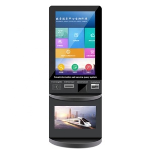 43'' Ip65 Full Screen Waterproof 19'' Display Id Card Recognition Ticket Export Ic Card Insertion Reader Self Service Kiosk - Product Image 1
