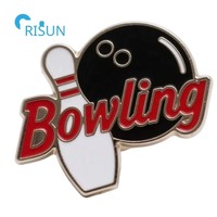Épingles de revers, badges et broches personnalisés avec vos propres motifs, en émail souple ou dur, sur le thème du bowling et des jeux sportifs, épingles de bowling en émail personnalisées