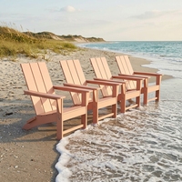 Chaise Adirondack moderne, durable et empilable en HDPE avec garantie de 3 ans pour terrasse extérieure