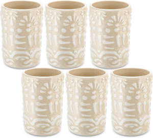 Vaso de Tequila Artesanal de Cerámica <span class=keywords><strong>Talavera</strong></span>, Vasito Mexicano Pequeño para Vino, Vaso de Chupito Hecho a Mano de Arcilla - Product Image 1