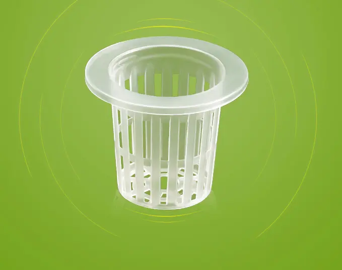 Idroponica PP limed planting cestini net pot basket net cup 2 "3" 4 "5" per sistema idroponico in PVC