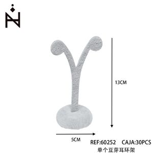 Single Bean Sprout <b>Earring</b> <b>Holder</b> 13cm Gray Jewelry Display Stand - Product Image 3