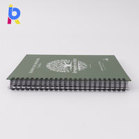 Carnet à spirales A5 avec couverture en tissu et PP, journal personnalisable avec design motivant