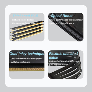 <span class=keywords><strong>สาย</strong></span>ต่อการ์ด X16 <span class=keywords><strong>PCIe</strong></span> 4.0x16สำหรับการ์ดจอ PCI Express <span class=keywords><strong>Riser</strong></span> ทนทาน180องศา - Product Image 3