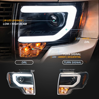 Feux avant LED F150 Lariat SVT pour Ford F-150 P415 2009-2014, montage C-Clamp, DRL Bi-LED, mise à niveau Plug-n-Play