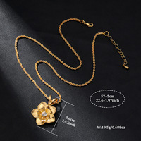 Colliers pendentifs en cuivre avec fleurs d'hibiscus hawaïennes, bijoux des îles de Guam pour femmes et filles, idéaux pour les fêtes