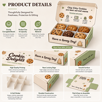 Boîte cadeau en carton pliable personnalisée avec finition mate, impression offset pour l'emballage de produits de boulangerie, biscuits, pâtisseries, friandises