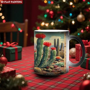 Magic Color Changing <b>Ceramic</b> <b>Mug</b> 11oz Frosted Black Daily Use Heat Sensitive Design - Product Image 2