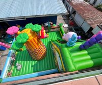 Château gonflable sur le thème des châteaux avec grande toboggan unique, qualité commerciale, pour fêtes d'enfants et divertissements intérieurs/extérieurs