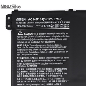 Vente flash Batterie d'ordinateur portable 11,4 V 36 Wh AC14B18J pour <span class=keywords><strong>Acer</strong></span> pour <span class=keywords><strong>Chromebook</strong></span> 11 B115-M B115-MP <span class=keywords><strong>CB3</strong></span>-<span class=keywords><strong>111</strong></span> pour Aspire ES1-512 3ICP5/57/80 - Product Image 2