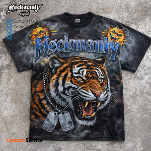 เสื้อยืดแขนสั้นคอกลมทรงปกติสำหรับผู้ชาย Meckmanly ลายพิมพ์สไตล์สตรีท ผ้าฝ้ายถัก 100% เป็นมิตรกับสิ่งแวดล้อม ระบายอากาศได้ดี - Product Image 5