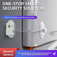 Verrou de sécurité intelligent pour armoire et réfrigérateur, sans perçage, à empreinte digitale, rechargeable Type-C, pour la sécurité des enfants et de la maison, prêt à être expédié