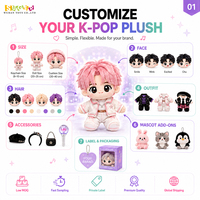 Maßgefertigter Kpop-Idol Plüsch-Schlüsselanhänger Umweltfreundliche RPET-Optionen Geringe Mindestbestellmenge Private Label Fabrik für Fanclub-Geschenke