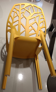 Modern Yellow Plastic Waterproof Portable <b>Dining</b> <b>Chair</b> Contemporary Design <b>Stackable</b> Home Furniture Outdoor Indoor Use - Product Image 5