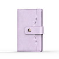 Étui rigide fin pour cartes, design simple, unisexe, porte-documents magnétique, organiseur de cartes miniature, clip pour le transport quotidien