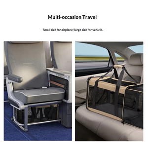 पालतू एयरलाइन सॉफ्ट ऑक्साइड कपड़े बैग बिल्ली पोर्टेबल बोर्डिंग कुत्ते केबिन कैरी-ऑन अंतर्राष्ट्रीय उड़ान ठोस रंग - Product Image 3