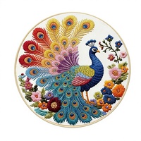 Kit de broderie au point de croix motif paon pour adultes, kit de broderie pour débutants, ensemble de broderie à la main, décoration de la maison, cadeau fait main
