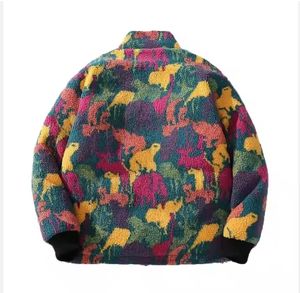 72/5000 Streetlux Custom hombres corte estándar chaqueta de lana de camuflaje de lana cuello alto chaqueta suelta chaqueta de camuflaje al por mayor - Product Image 6