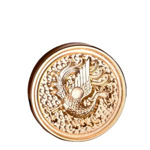 Quatre têtes de sceau en cuivre représentant des divins animaux, tampon rond pour journal en papier, respectueux de l'environnement - Product Image 5