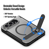 Étui magnétique pour iPhone Duo avec anneau rotatif à 360 degrés et panneau arrière mat anti-traces de doigts