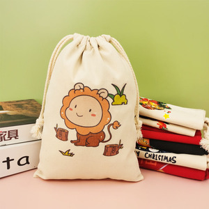 Sacs à cordon en coton faits à la main personnalisés pour vêtements, chaussures, cosmétiques, rangement, écologiques et recyclables - Product Image 5