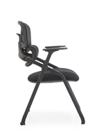 Chaise de réception à dossier en maille, chaise visiteur pour salle de réunion, chaise empilable, mobilier de bureau scolaire, chaises pliantes
