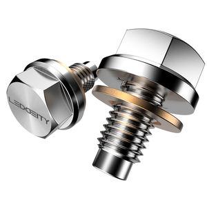 Pièces d'auto-Bouchon de vidange d'huile moteur en acier inoxydable avec aimant néodyme et remplacement de la rondelle d'écrasement en cuivre - Product Image 3