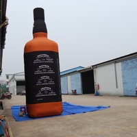Bouteille de whisky gonflable géante personnalisée KeepFuns - Accessoire publicitaire pour événements liés à l'alcool / Décoration de promotion de bar