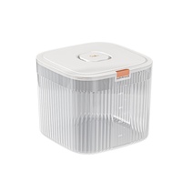 Seau à riz anti-insectes et anti-humidité en plastique, 4 compartiments, 6-7L, moderne et minimaliste, avec couvercle, pour farine, céréales et riz