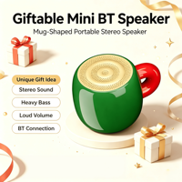 Mini haut-parleur sans fil portable en forme de tasse pour Bluetooth 5.4, son stéréo, volume puissant, basses profondes, en métal, micro intégré, longue autonomie, 5W