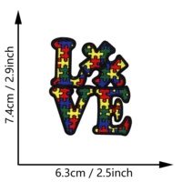 Soins du syndrome d'Asperger autisme broderie symbolique feutre thermocollant autisme ASD patchs pour sacs d'école et vêtements