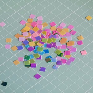 Paillettes Quadrate in PVC da 5mm, Glitter Sfuso per Slime, Coriandoli Olografici, Fiocchi di Glitter Quadrati - Product Image 5