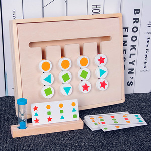 Gioco da Tavolo a Quattro Colori per l'Educazione Precoce dei Bambini, Allenamento del Pensiero Logico, Giocattolo Puzzle Multifunzionale - Product Image 2