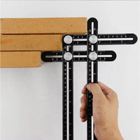 Règle pliante multi-angles en alliage d'aluminium gravée au laser, outil de mesure et de traçage pour le travail du bois et la menuiserie