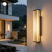 Applique murale longue en aluminium et acier inoxydable, style luxe, pour couloir extérieur et porte, nouveau modèle 2026